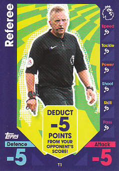 Referee (Jonathan Moss) 2016/17 Topps Match Attax Tactic Card #T01